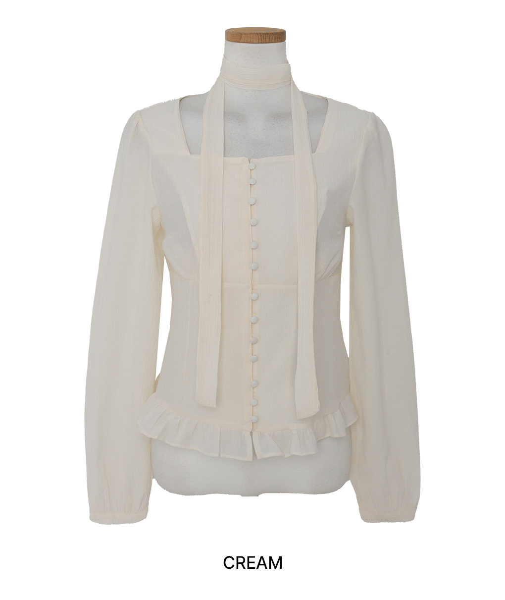 [타이set/하객룩]소르 스퀘어 블라우스