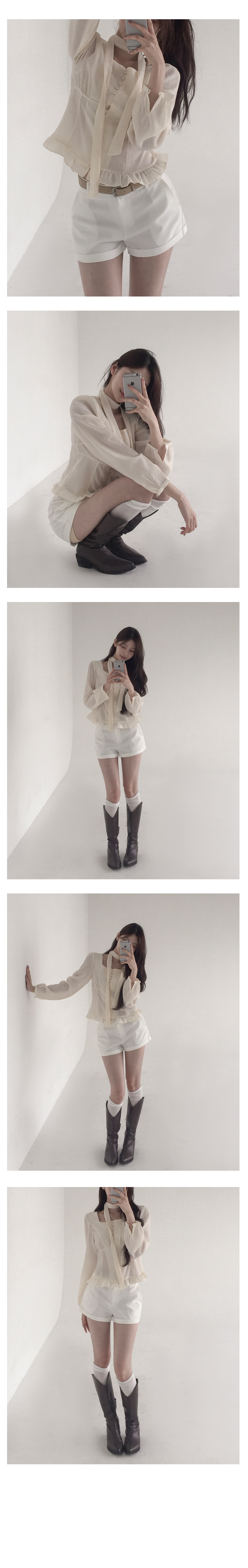 [구김x/깔끔핏]청순 롤업 슬랙스 반바지