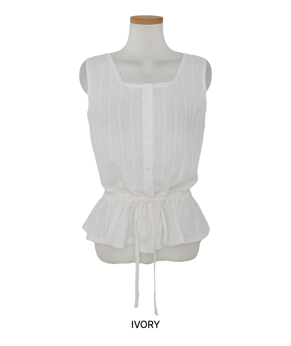 [부유방쏙-/잘록핏]미뉴 레이스 나시 블라우스