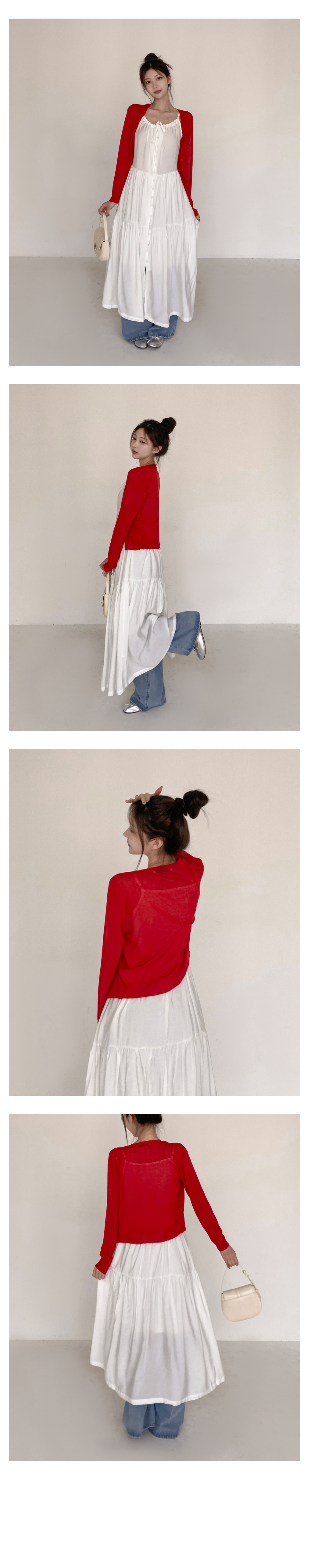 [속치마/끈조절o]청순여리 플레어 롱 원피스