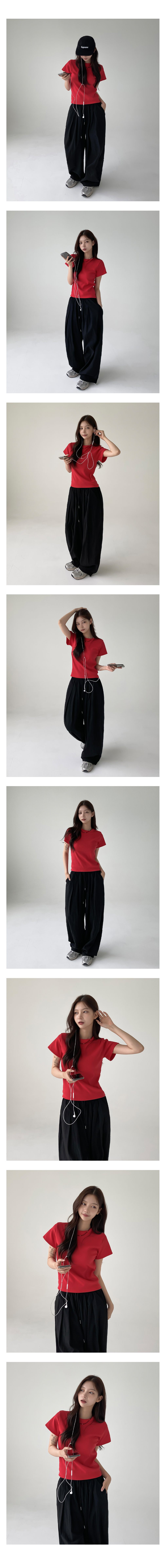 [국내생산/기본핏]로비 골지 반팔티