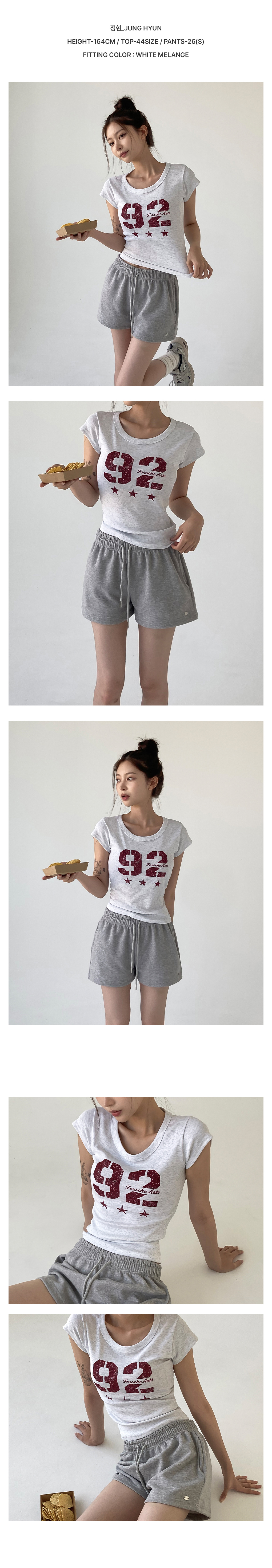 [여리슬림핏/캡소매]나인 넘버 골지 반팔티