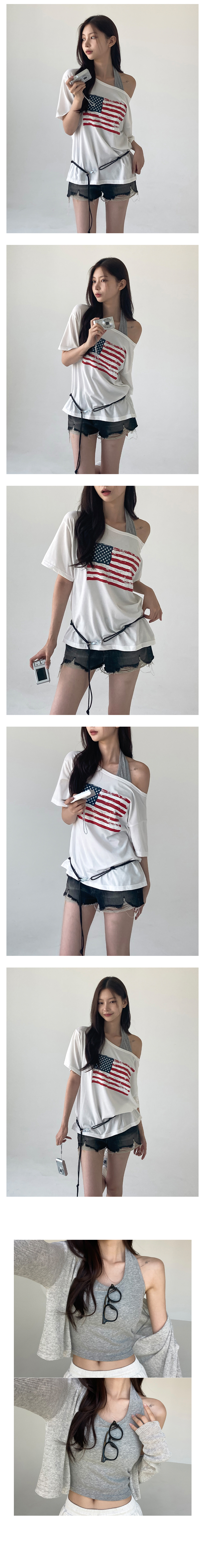 [기본템/레이어드]리나 골지 홀터넥 나시