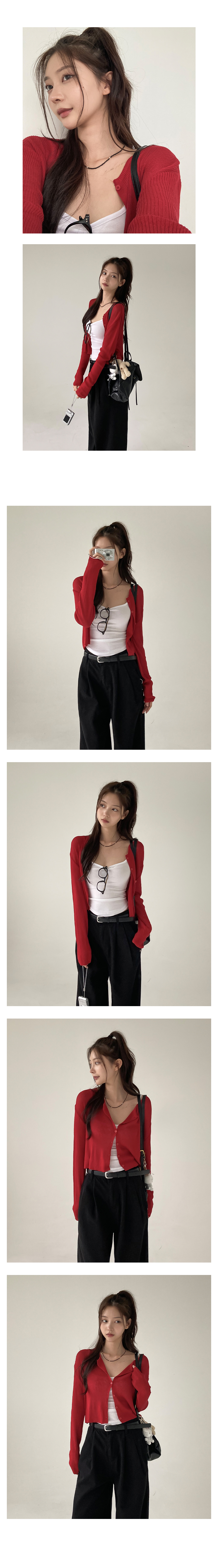 [쿨링린넨/여리핏!]예쁜핏 린넨 골지 가디건