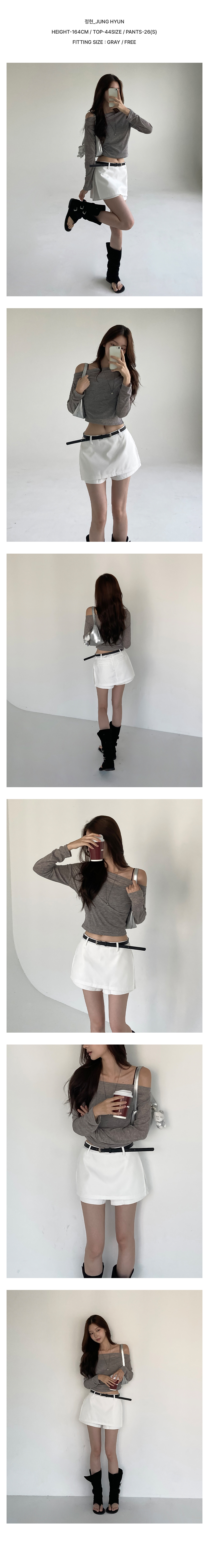 [오프숄더/여리여리핏]청순여리 시스루 긴팔티