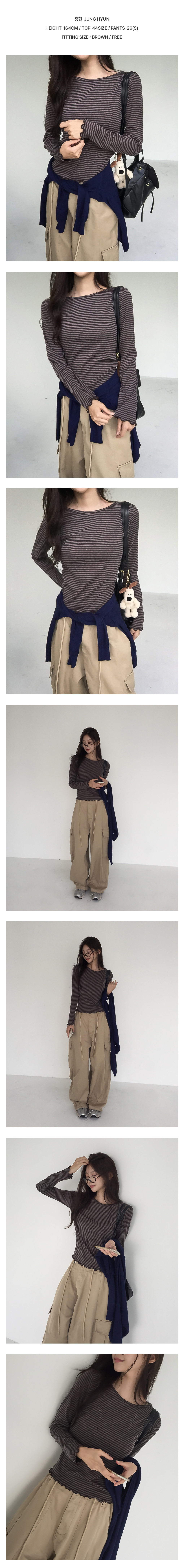 [레이어드/휘뚜루]가을무드 단가라 프릴 긴팔티