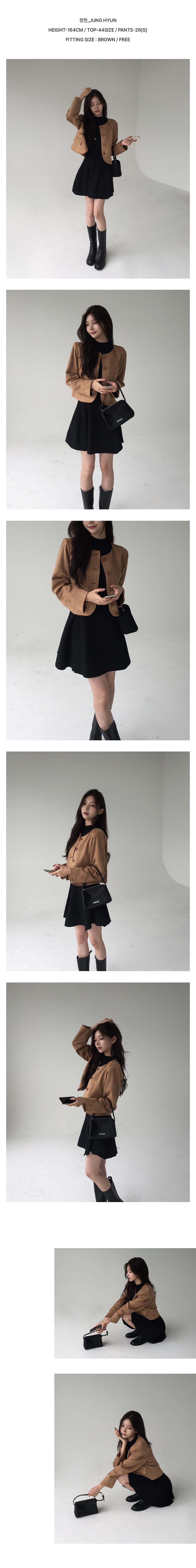 [가을무드/캐주얼]어텀 스웨이드 크롭 자켓