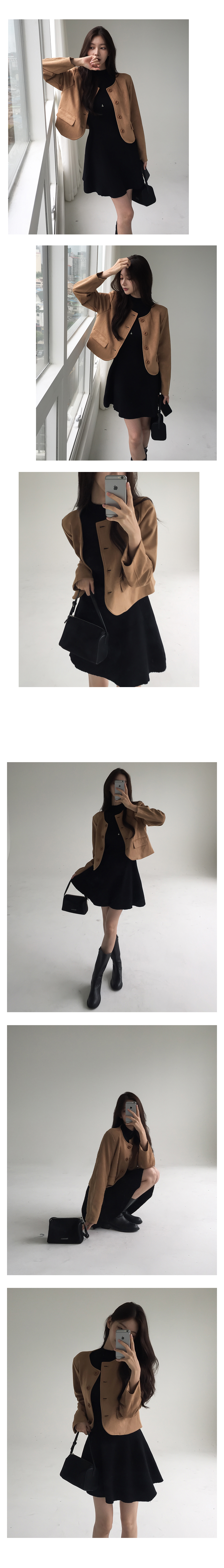 [가을무드/캐주얼]어텀 스웨이드 크롭 자켓