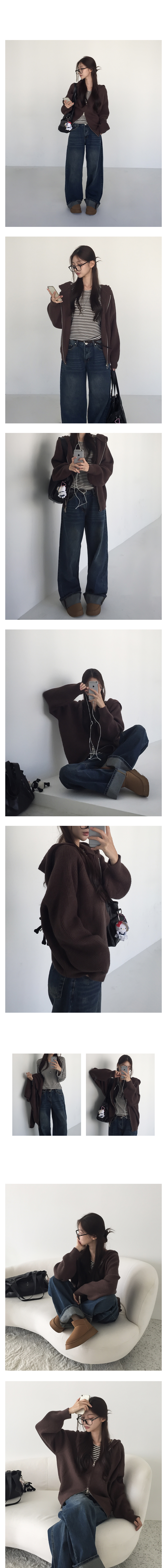 [울니트/데일리무드]오브 나그랑 니트 후드집업