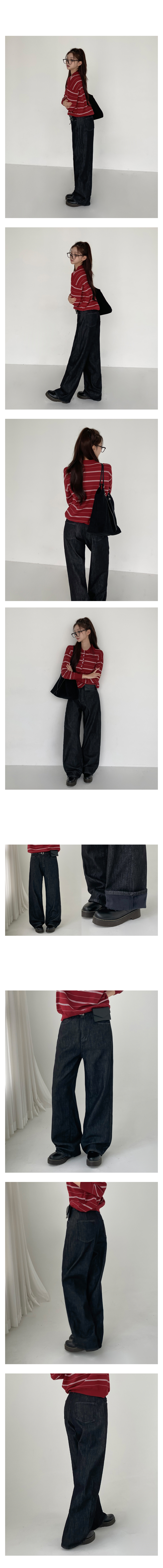 [기모안감/겨울데님]센치 논페이드 데님 팬츠