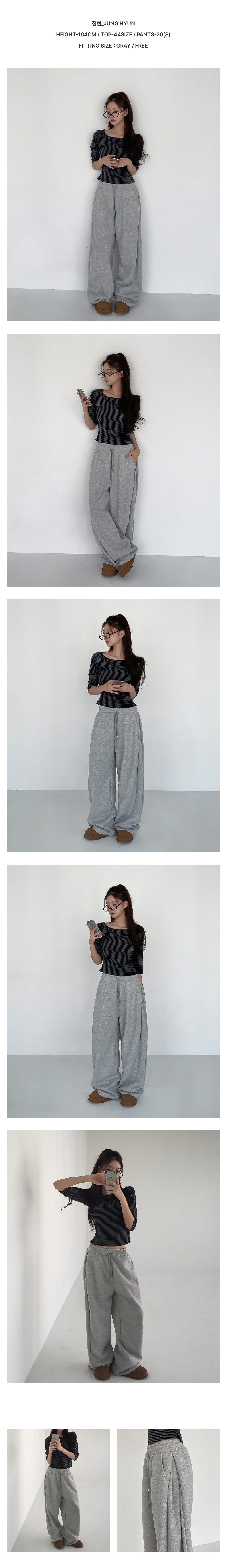 [데일리핏]토토 핀턱 와이드 팬츠