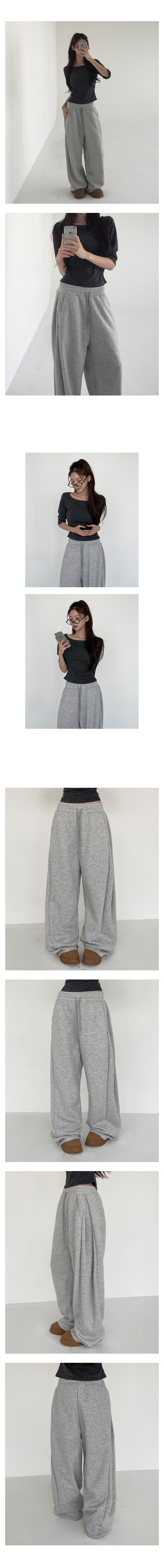 [데일리핏]토토 핀턱 와이드 팬츠