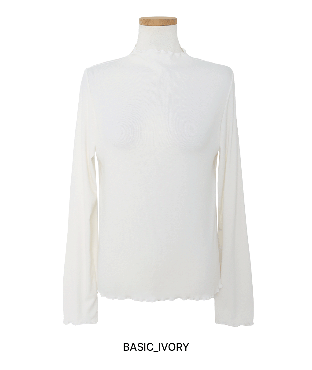 [2가지ver/레이어드]쿠앤크 도트 프릴 티셔츠