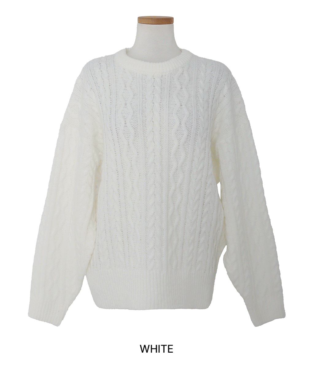 [모델극찬❤/데일리]데이데이 케이블 루즈핏 니트