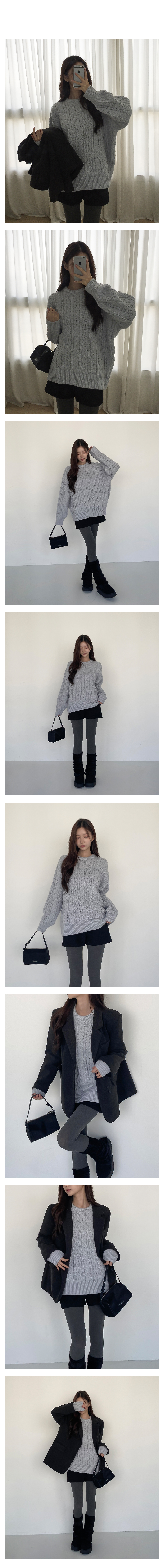 [모델극찬❤/데일리]데이데이 케이블 루즈핏 니트