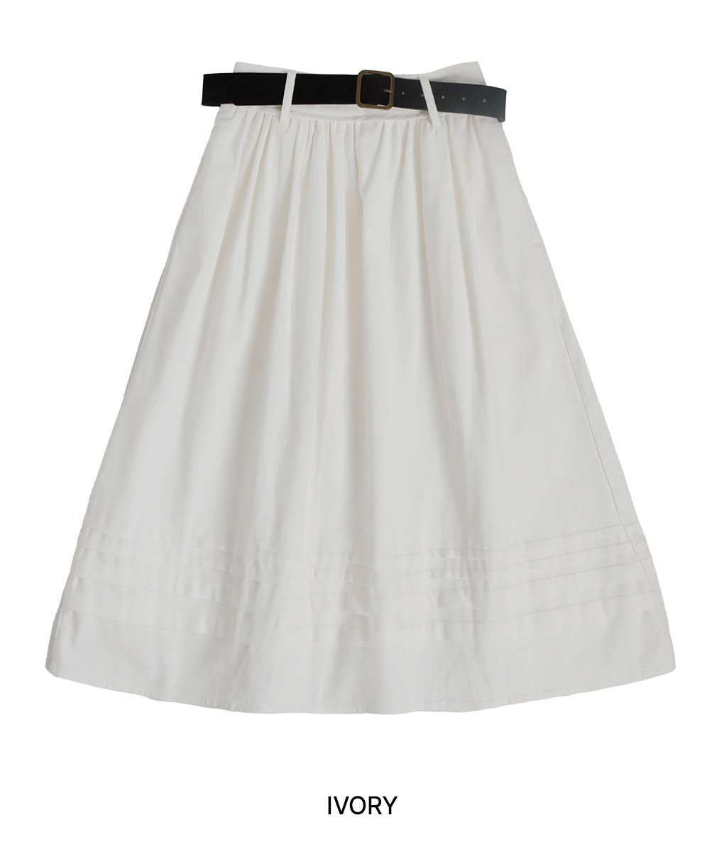 [벨트set/폭닥]위브 코듀로이 롱 스커트