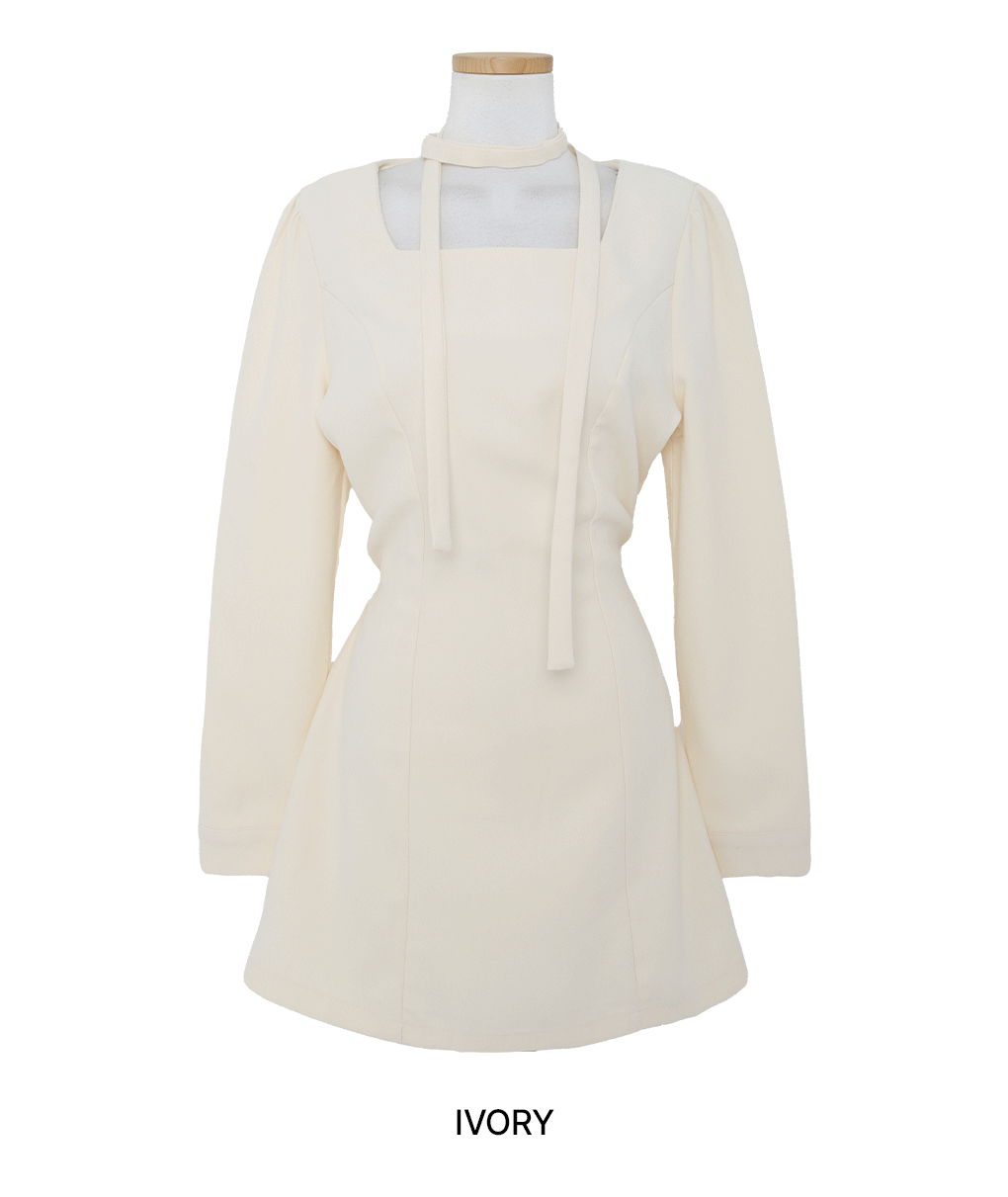 [타이set/연말룩🖤]소베 스퀘어 미니 원피스