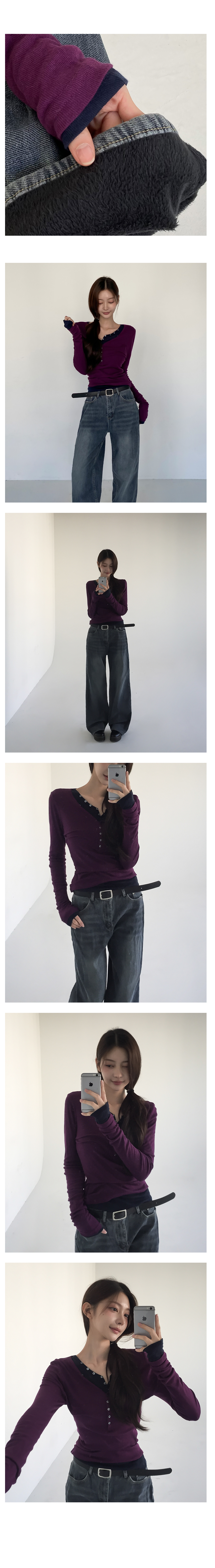 [융기모/히든밴딩]웰덤 기모 와이드 데님 팬츠