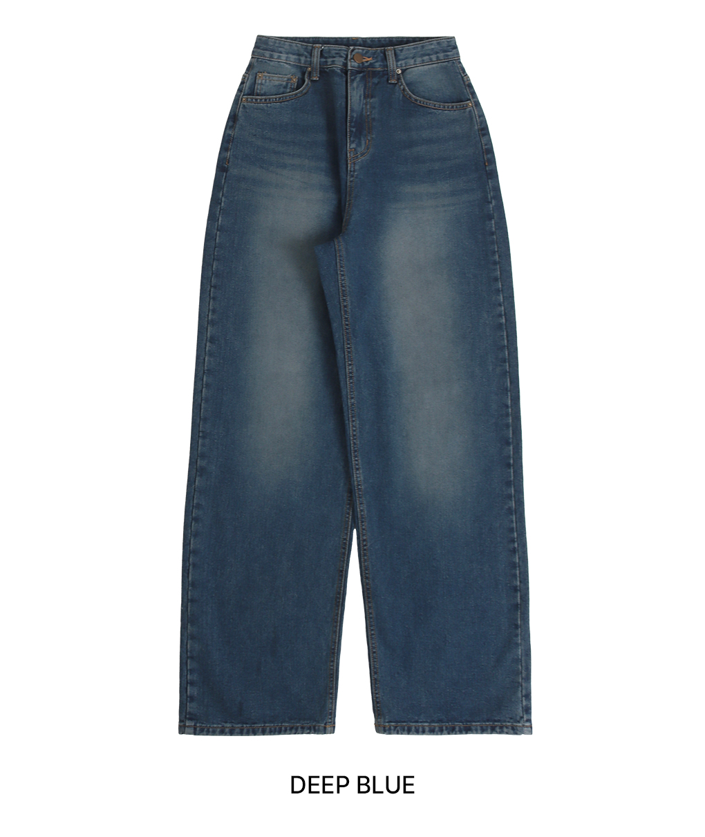 [데일리핏/기모]포유 워싱 겨울 데님 팬츠