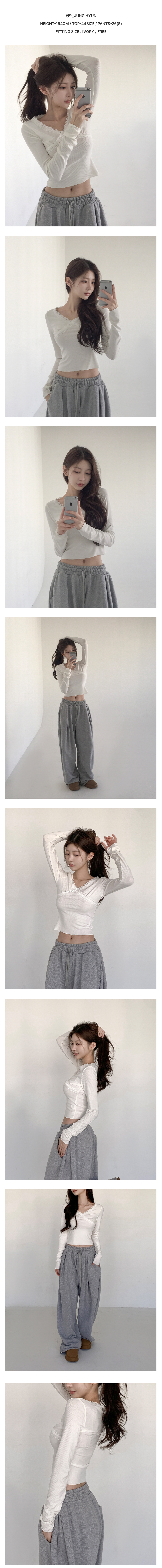 [여리핏/데일리]마키 레이스 브이 긴팔티