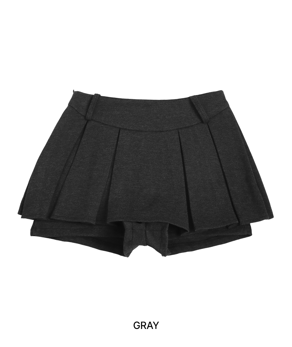 [치마바지/극찬핏]포브 플리츠 모직 스커트