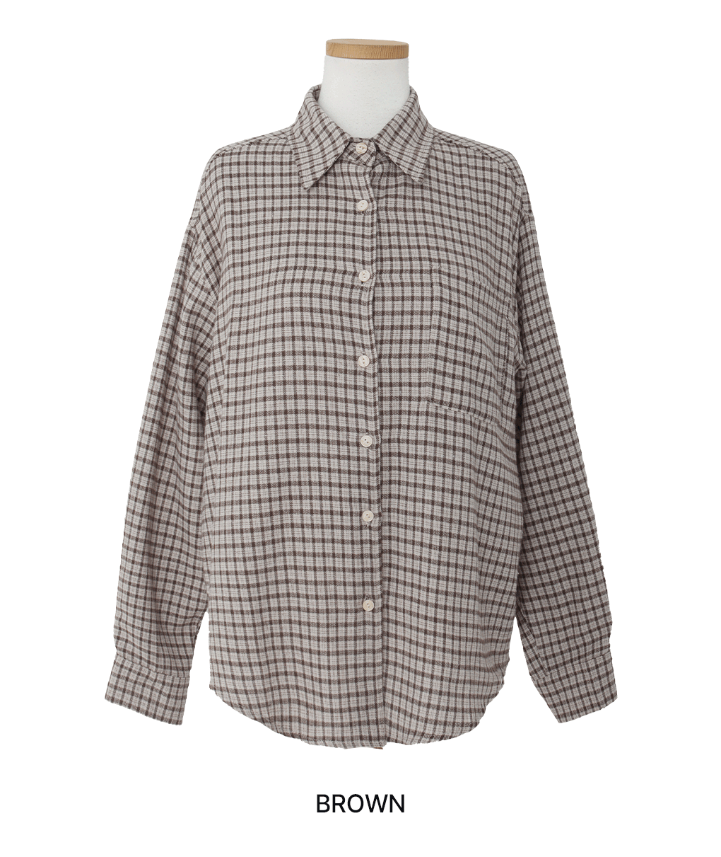 [간절기필수/캐주얼]세터 체크 오버핏 셔츠