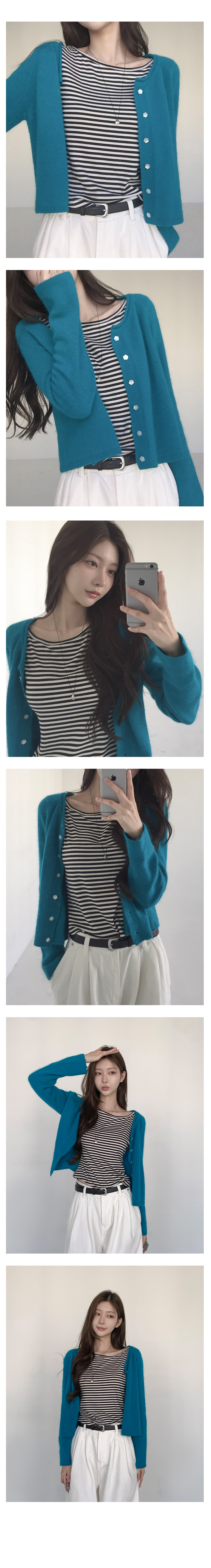 [소프트/사계절]마일드 단가라 7부 티셔츠