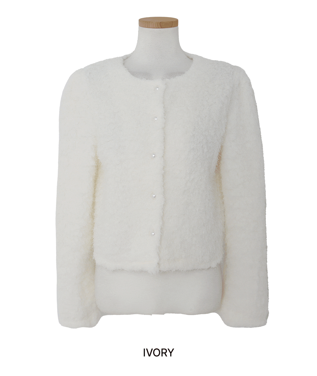 [봄신상/뽀용컬러]포니아 라운드 퍼프 퍼 자켓