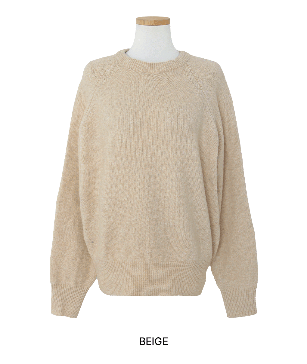 [파스텔색감/데일리]솜사탕 라운드 울 니트