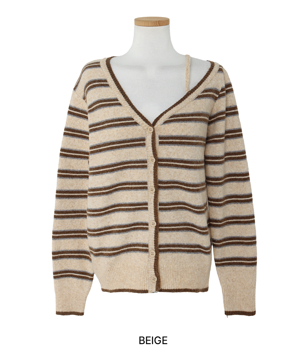 [봄니트/아방여리핏]플룻 언발 버튼 니트 가디건