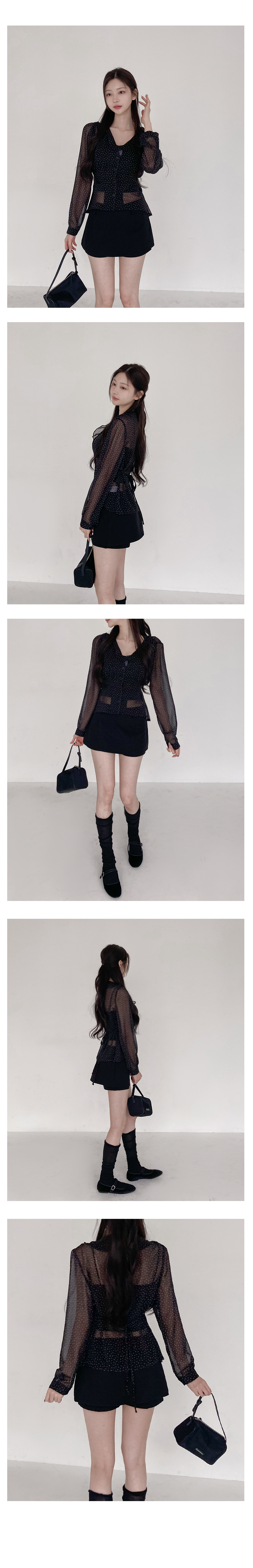 [고퀄/데이트룩]여리 플라워 프릴 블라우스