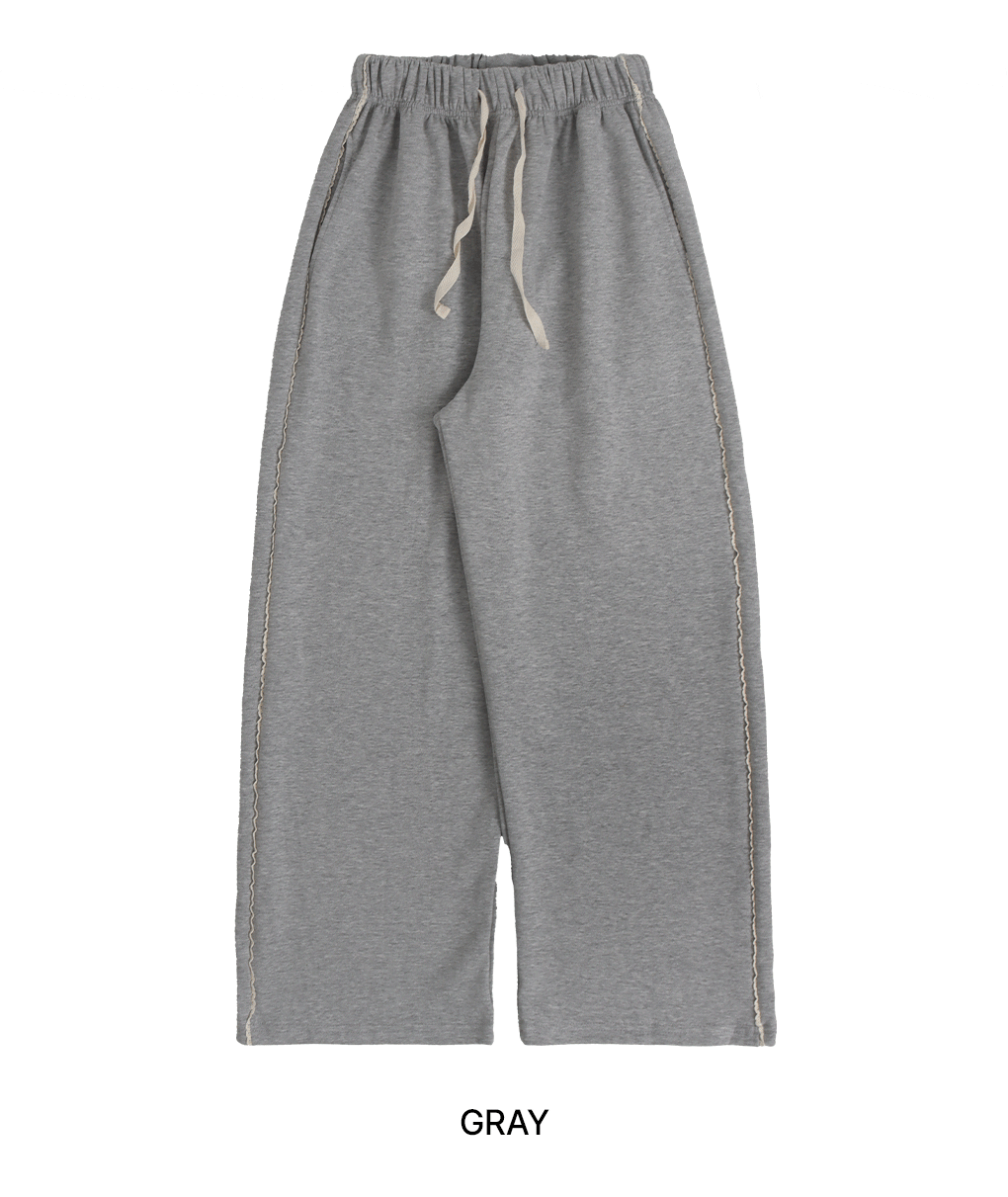 [레이스point🤍]트리밍 와이드 트레이닝 팬츠