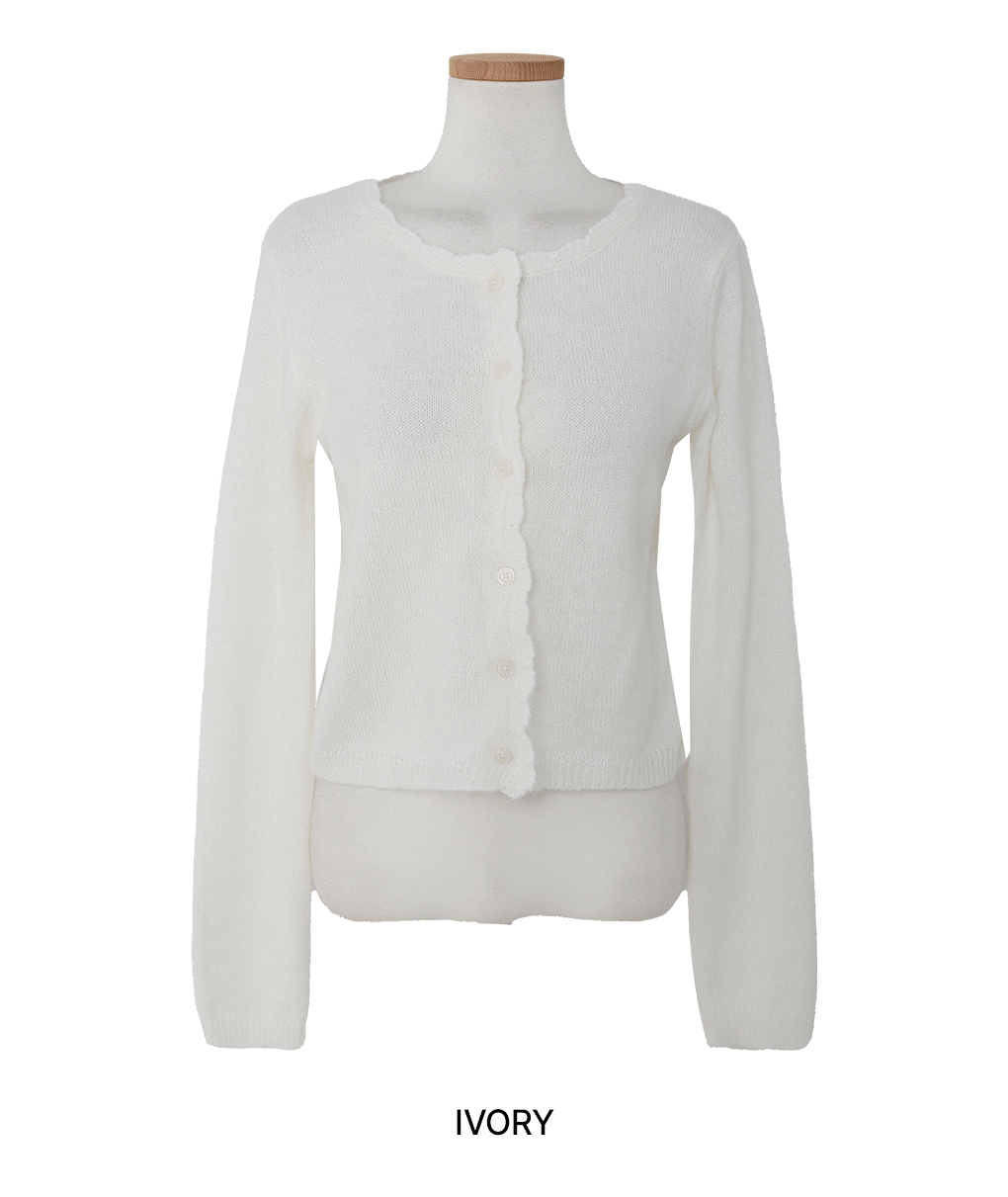 [여리여리/봄신상]베리드 물결 니트 가디건