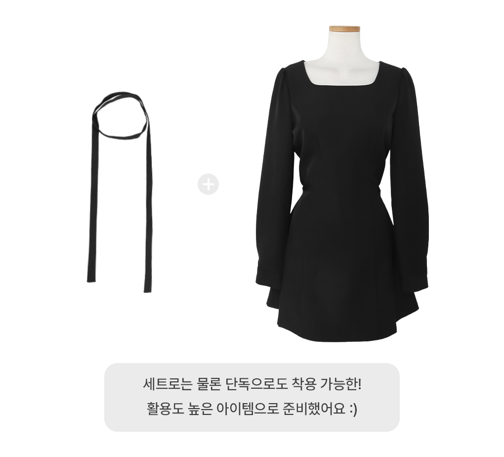 [봄ver제작!/브랜드공장*]로아 스퀘어 미니 원피스