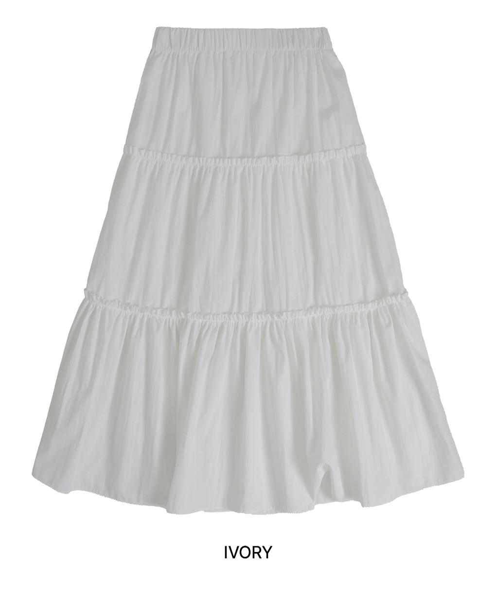 [허리밴딩/속치마]샤인 플레어 캉캉 롱 스커트