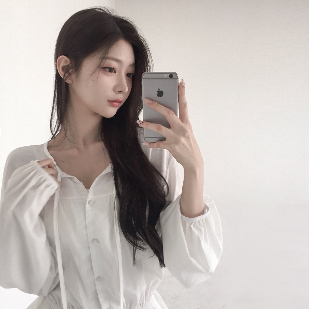 [봄데이트룩]트위 브이 캉캉 미니 원피스