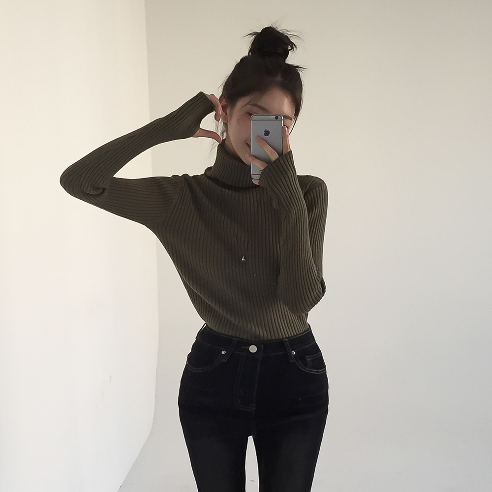 [모델소장/핏보장]이프유 골지 워머 목폴라