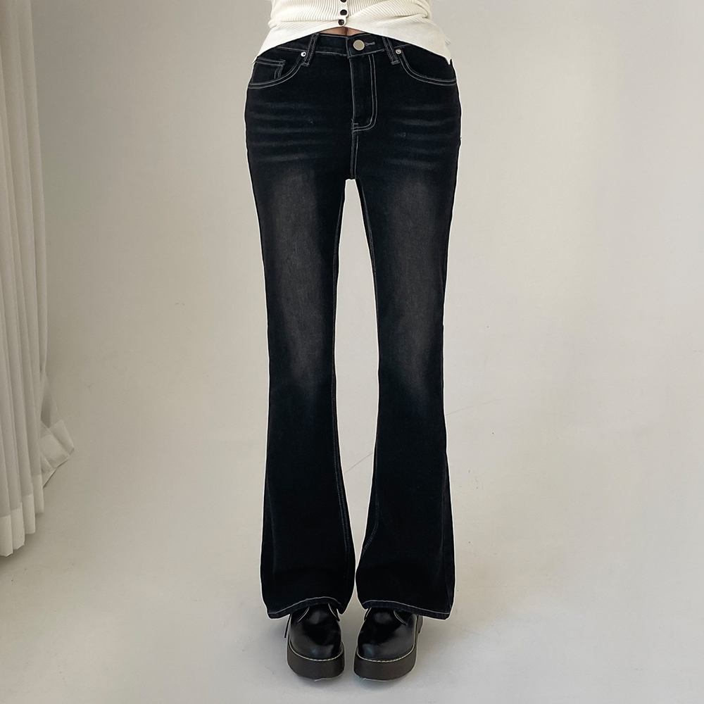 [몸매보정핏]슬렌더 워싱 부츠컷 데님