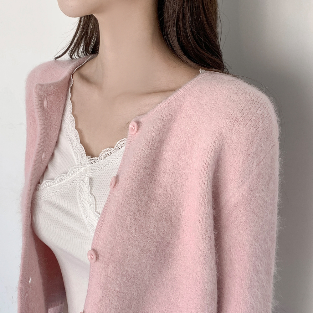 [모델극찬/6color]몽글 라운드 니트 가디건