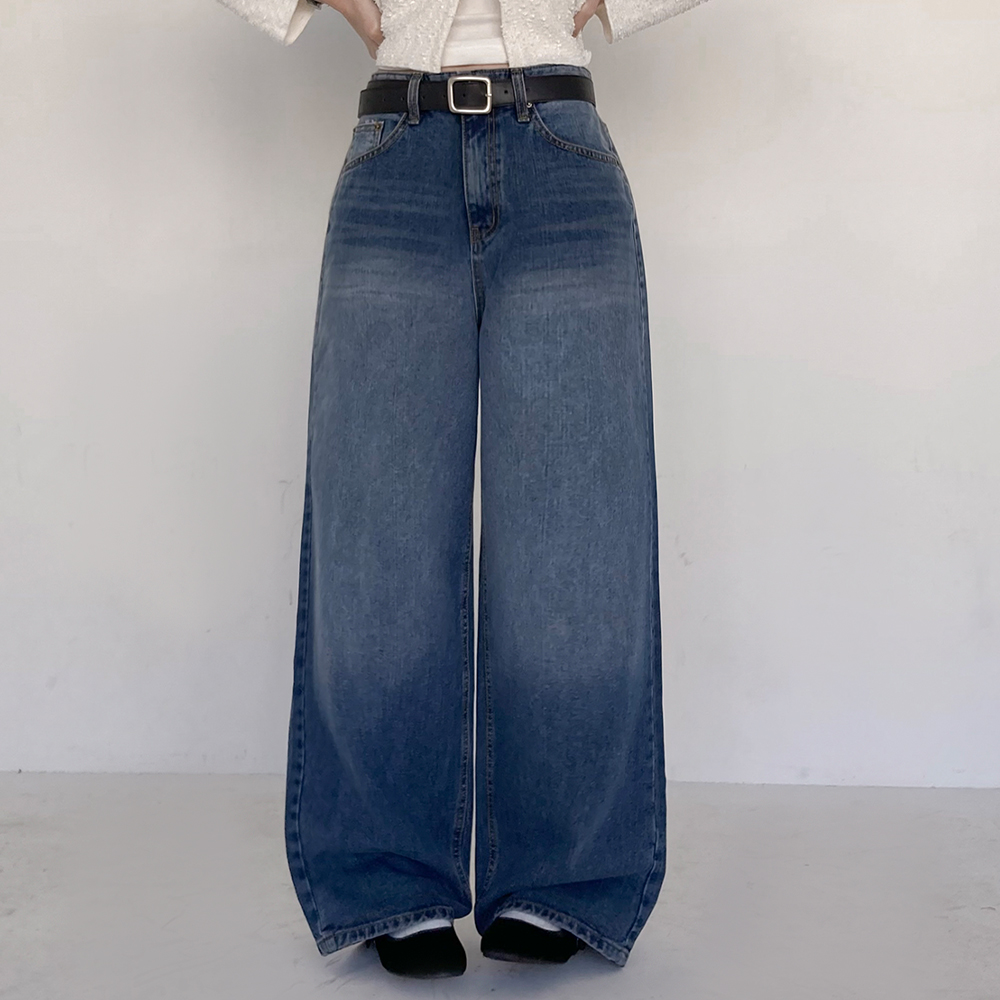 [모델극찬핏]매드 데일리 와이드 데님 팬츠