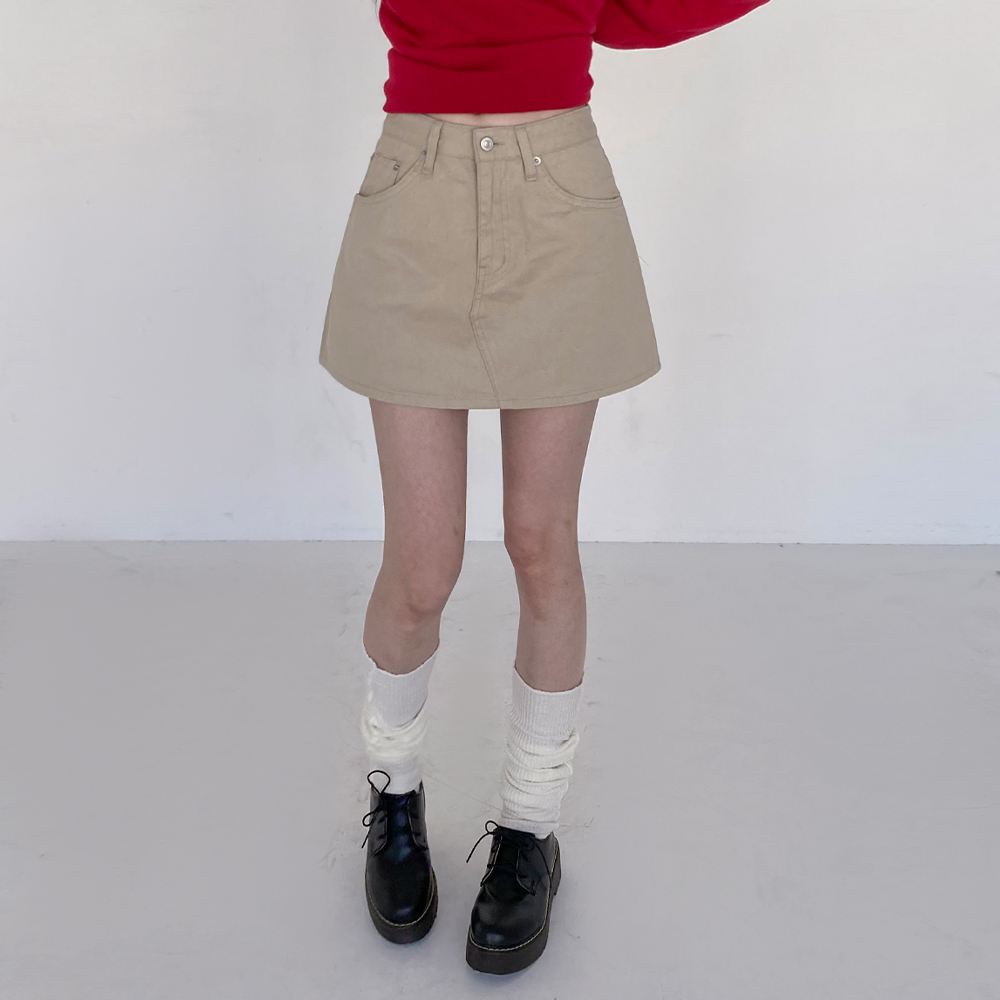 [고퀄핏/활용도최고]베이직 코튼 스커트 팬츠