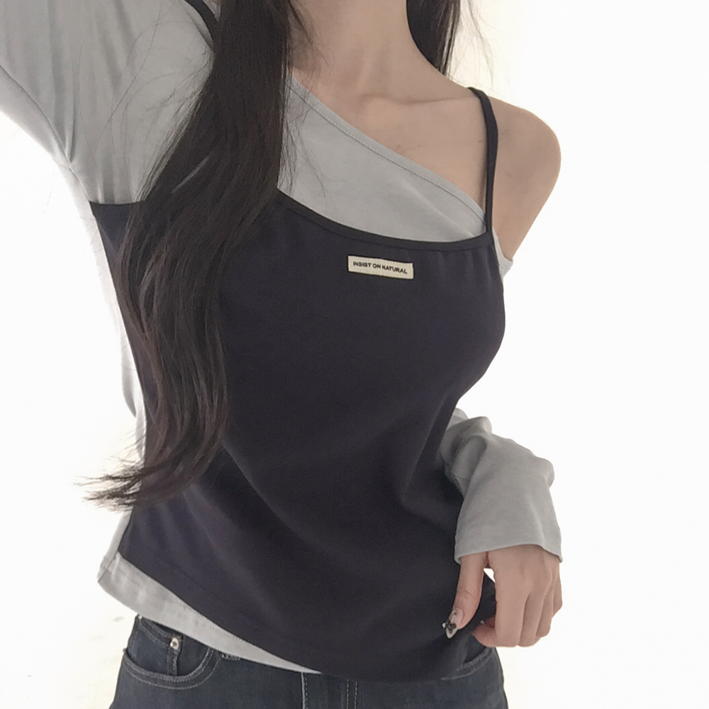 [일체형나시/페미닌]라이크 레이어드 언발 티셔츠