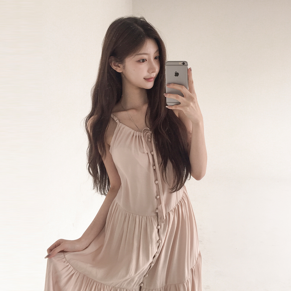 [속치마/끈조절o]청순여리 플레어 롱 원피스