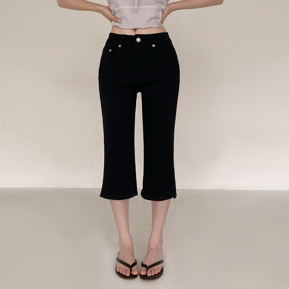 [여유슬림핏/데일리]로스팅 7부 카프리 팬츠