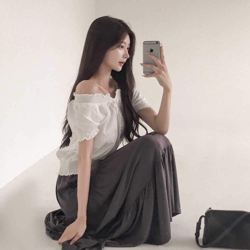 [투웨이연출*/러블리]돌트 오프숄더 블라우스