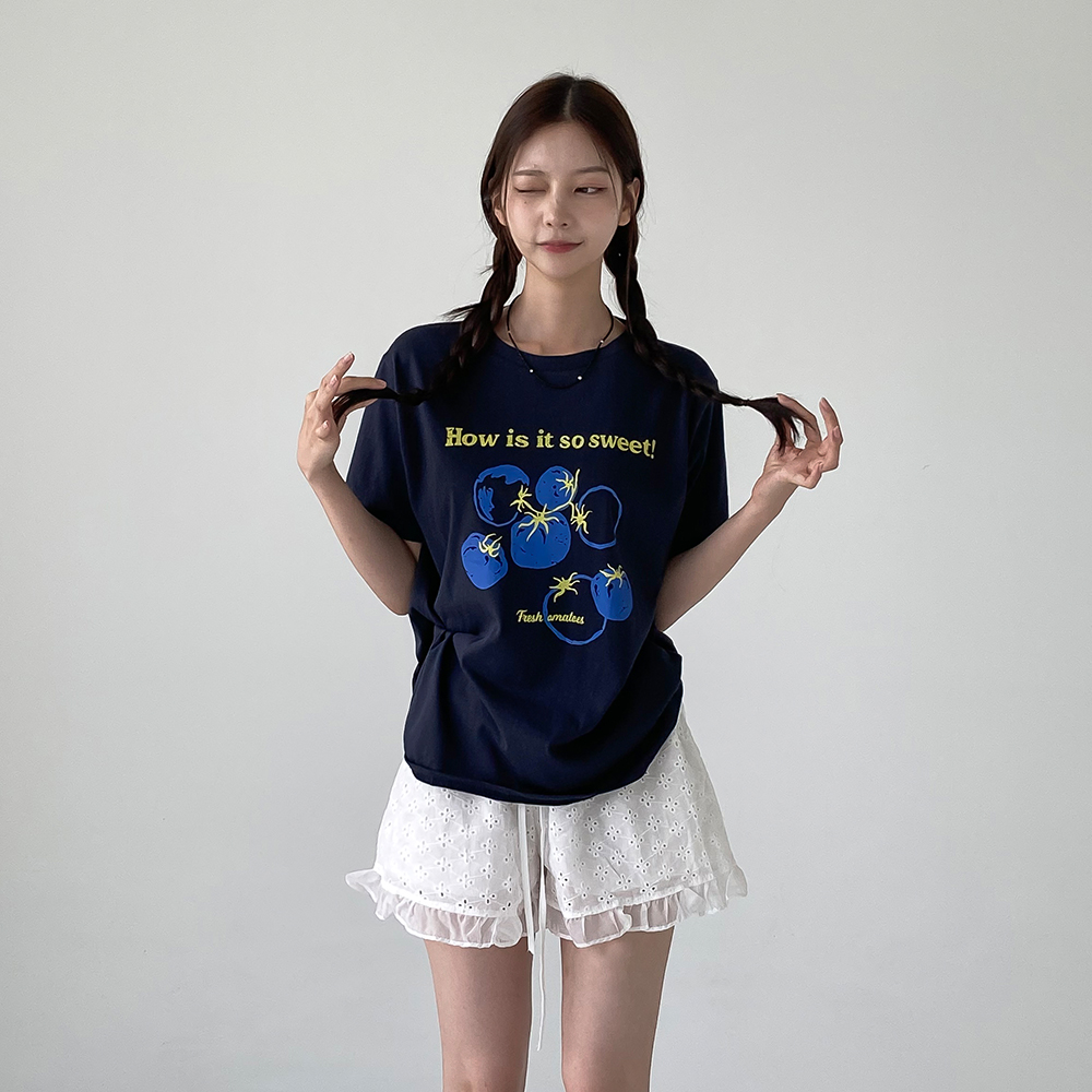[여리여리]후르츠 레터링 반팔티