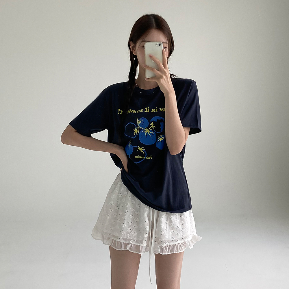 [여름반바지/A라인]유나 펀칭 레이스 반바지