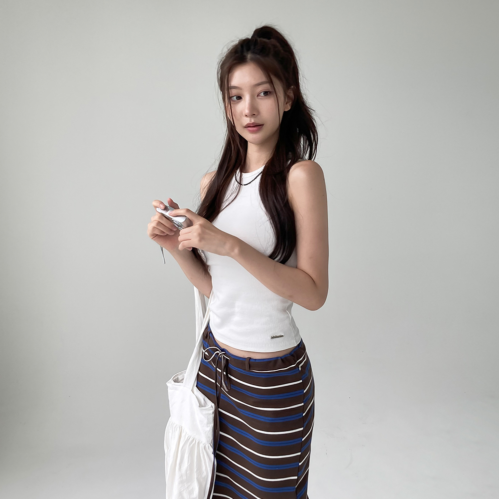 [2사이즈/핏보장]리브 펜턴트 골지 나시
