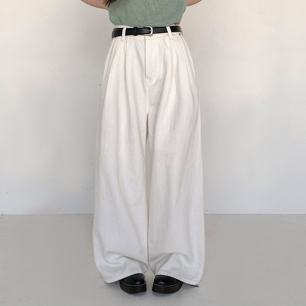 [핏보장/사계절원단]프리미엄 핀턱 와이드 팬츠