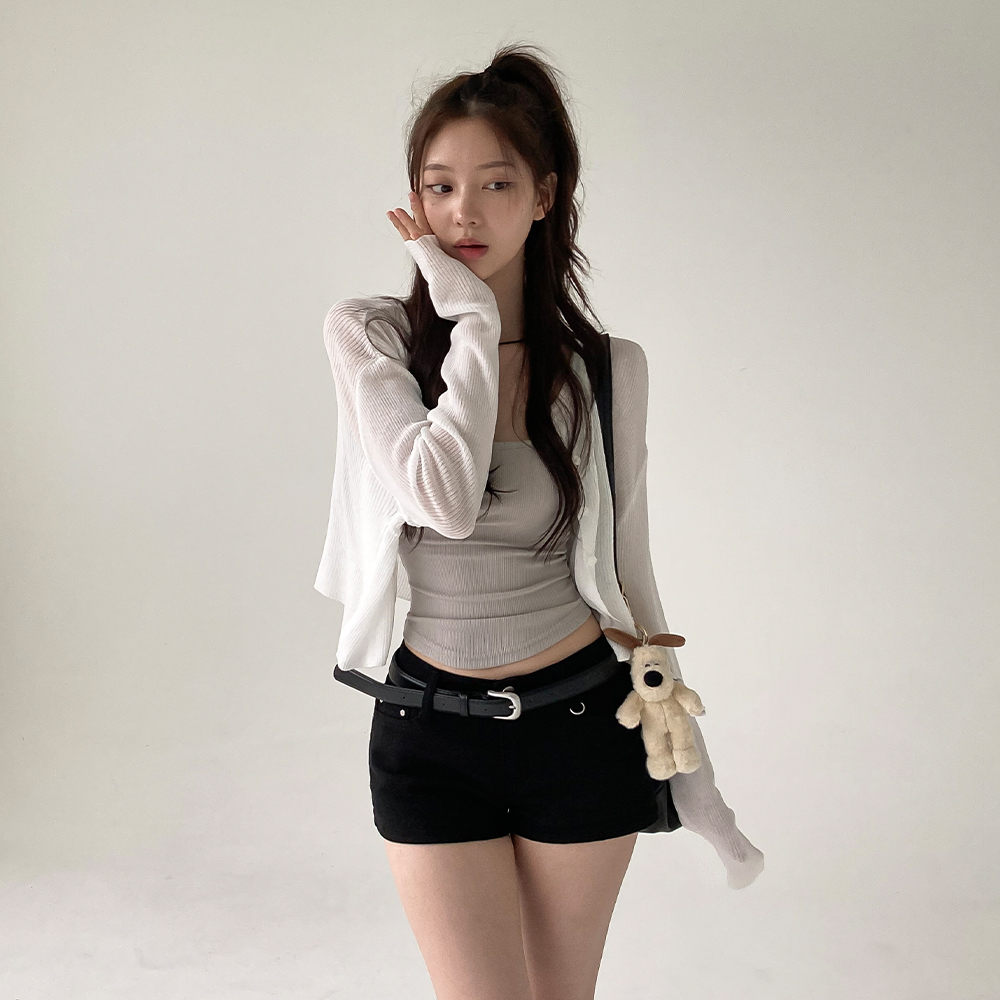 [쿨링린넨/여리핏!]예쁜핏 린넨 골지 가디건